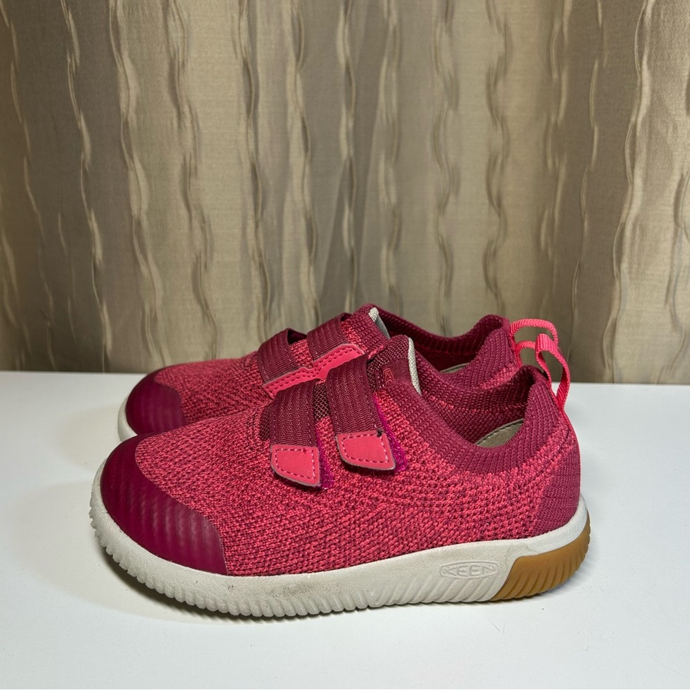 Keen KNX Sneakers Toddler 11 Pink Raspberry Knit Double Strap Shoes
